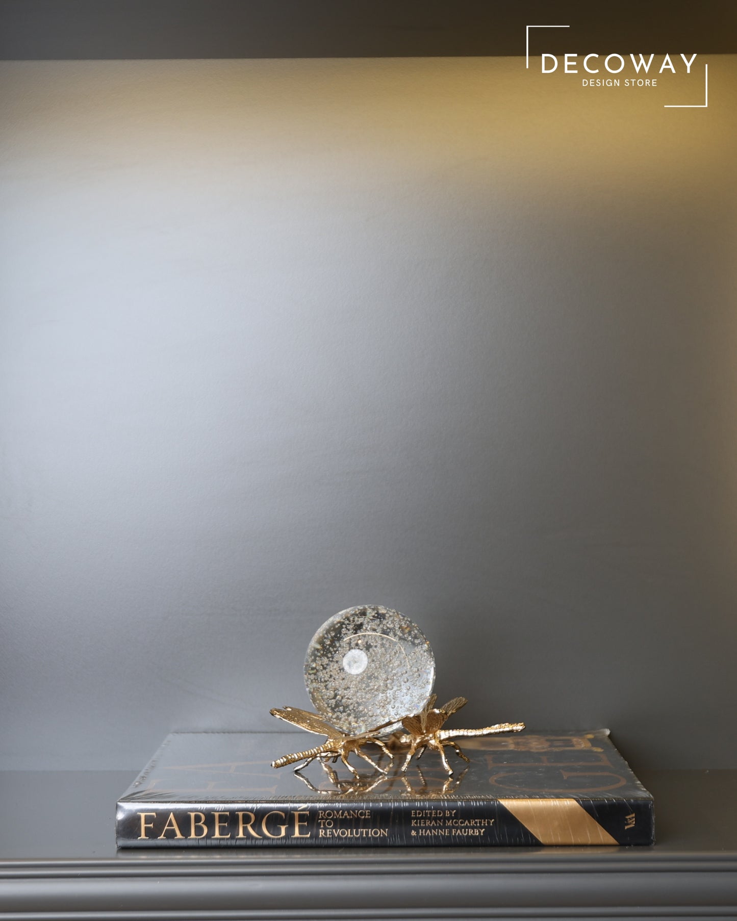 Gold Yusufçuk Figürlü Kristal Baloncuk Küre