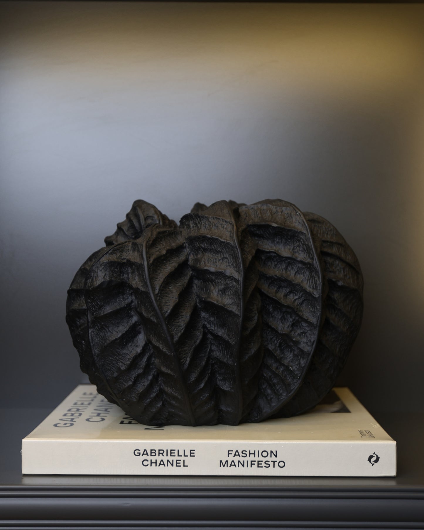 Siyah Mat Monstera Yaprak Dekoratif Obje