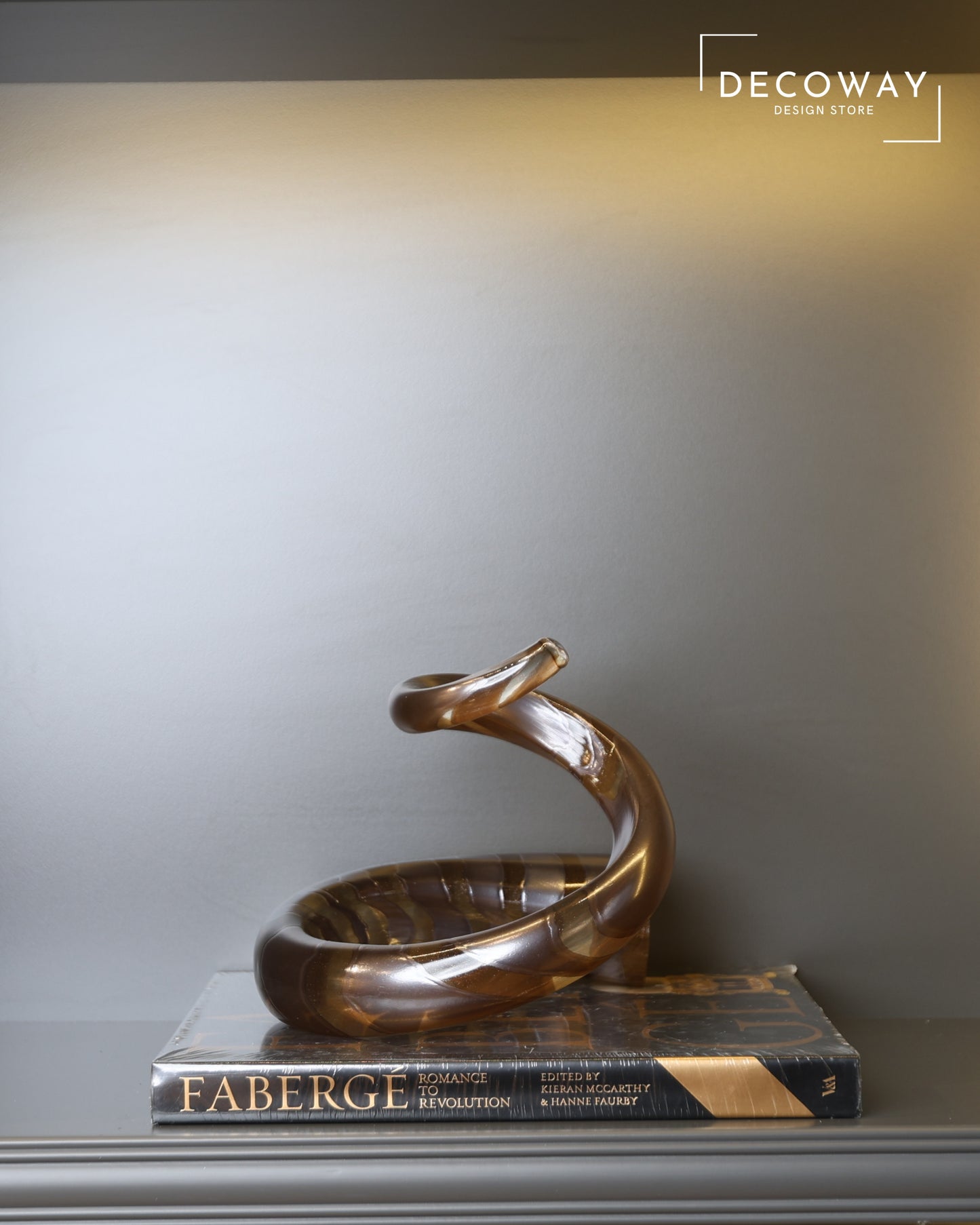 Serpenta Bronze – Yılan Formlu Cam Dekoratif Çanak