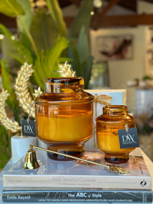 Amber Cam İkili Mum Seti