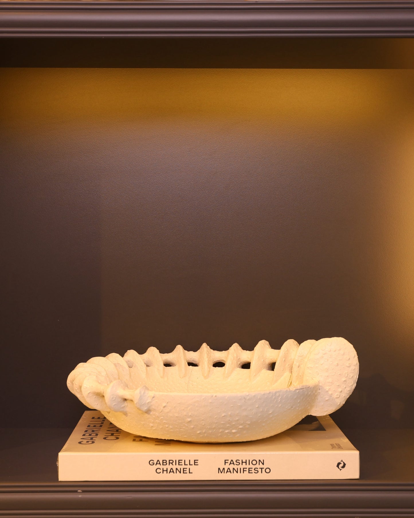 Wave Form Plate – Krem Dalga Formlu Dekoratif Tabak