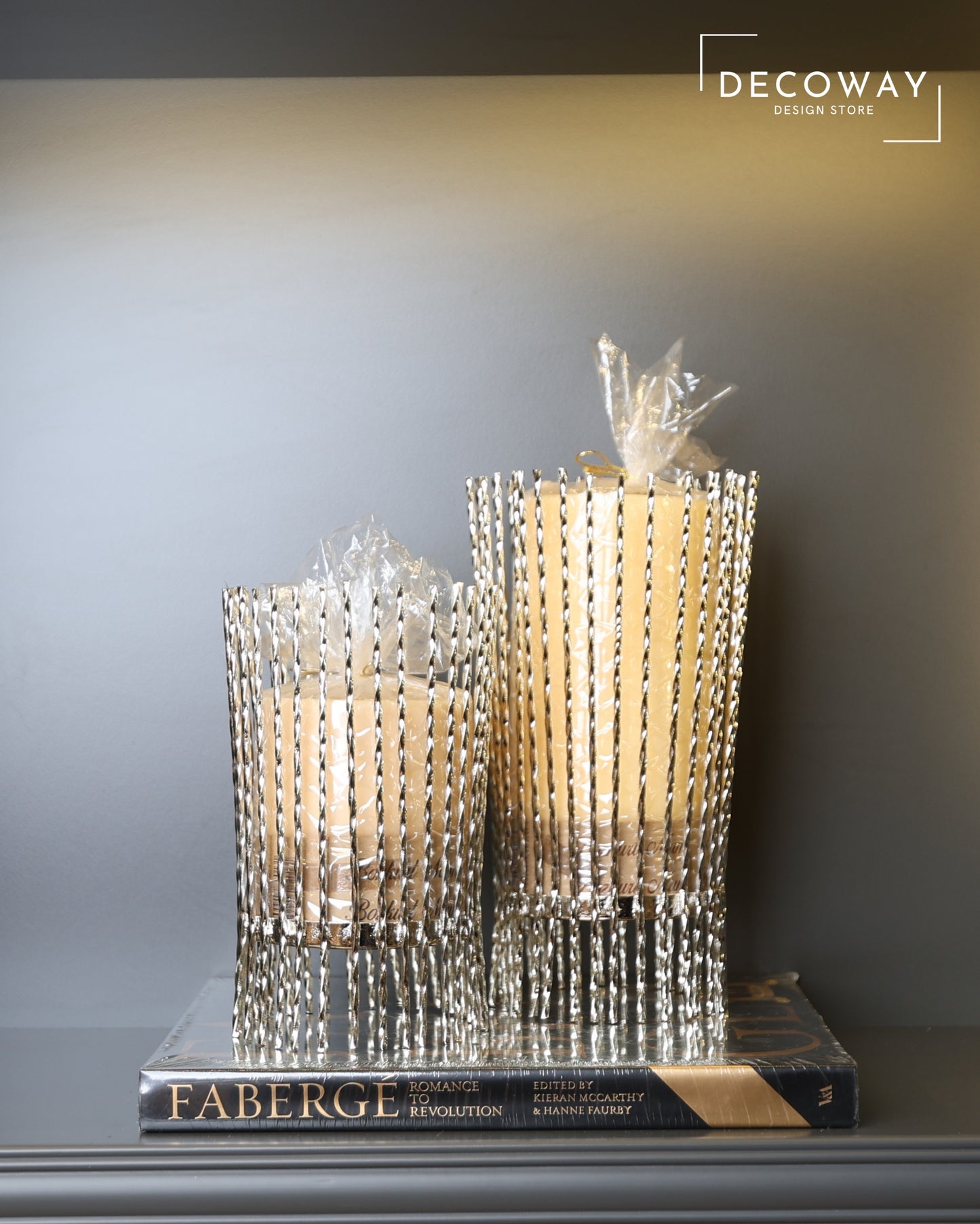 Gümüş Tel Mumluk 2’li Set