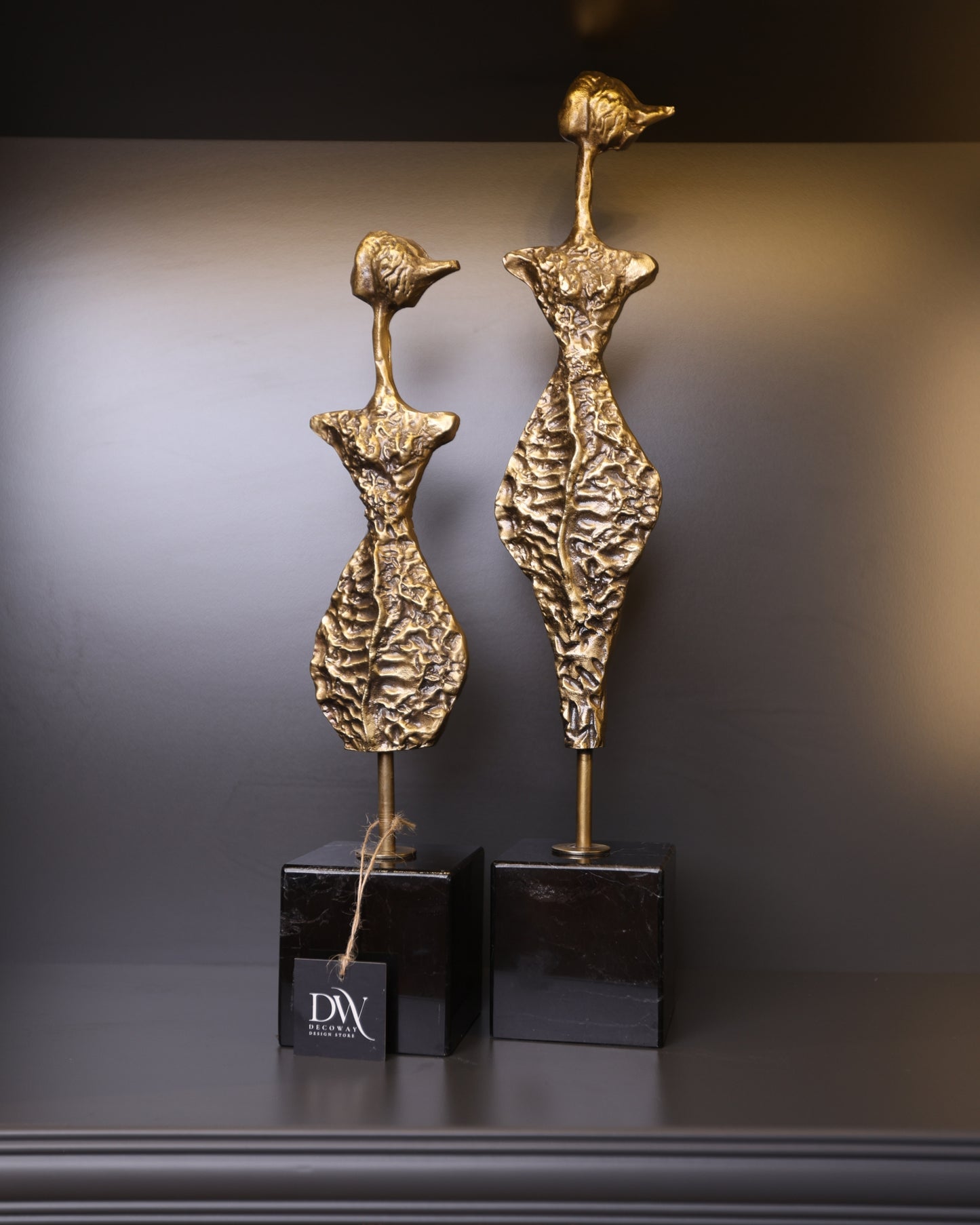 2’li Uzun Elbise Formlu Modern Figür