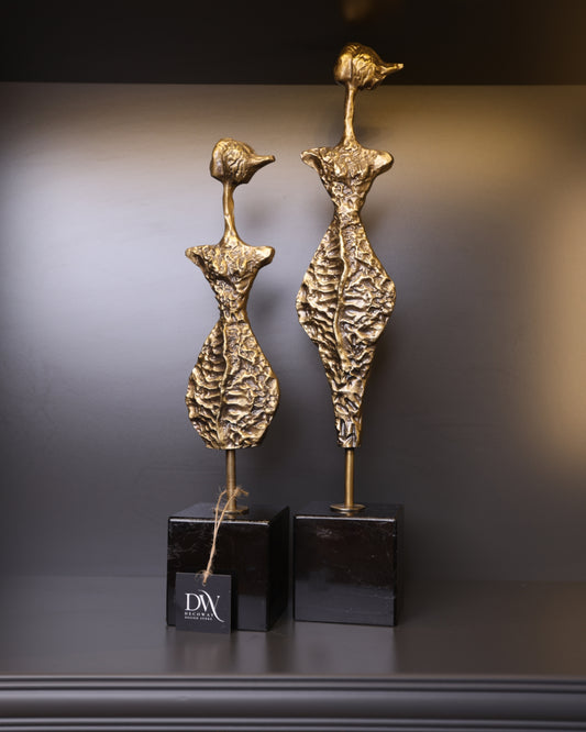 2’li Uzun Elbise Formlu Modern Figür