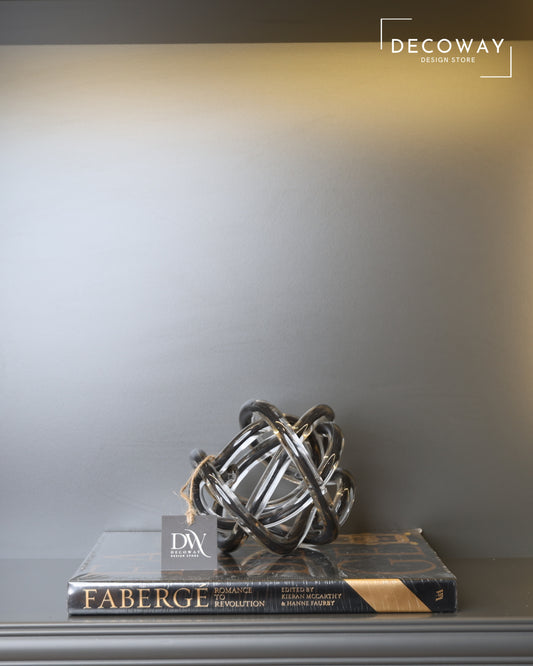 Siyah Cam Düğüm – Dekoratif Obje