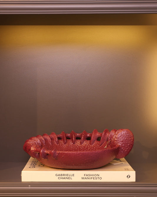 Wave Bowl Trio – Bordo Dalga Formlu Dekoratif Tabak Seti