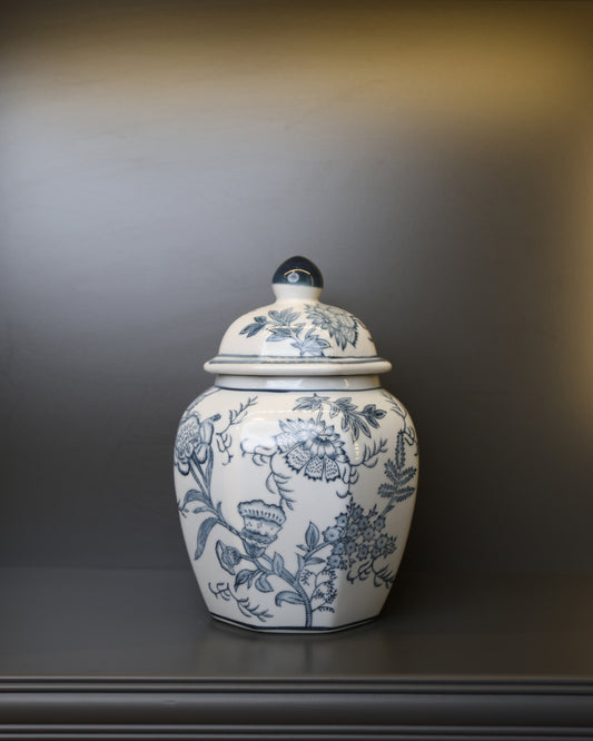 Blue Blanc Şah Tombul Kapaklı Küp