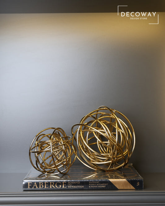 Orbital Gold – Metal Dekoratif Küre Seti