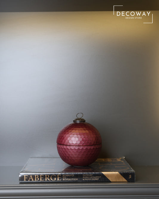 Bordeaux Sphere – Kepçeli Cam Mum (Bergamot Kokulu)
