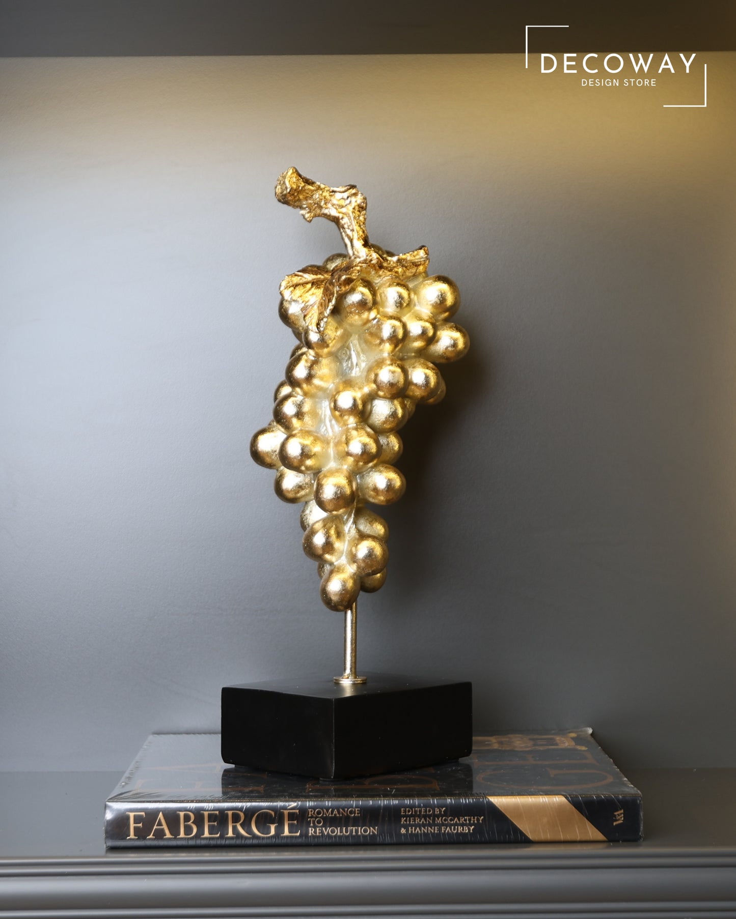 Golden Grapes – Siyah Kaideli Gold Üzüm Dekor