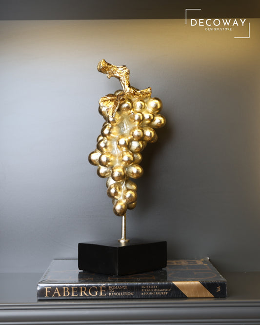 Golden Grapes – Siyah Kaideli Gold Üzüm Dekor