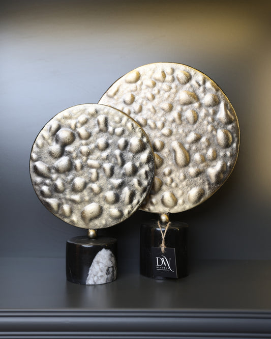 2’li Dokulu Bronz Disk Obje Seti