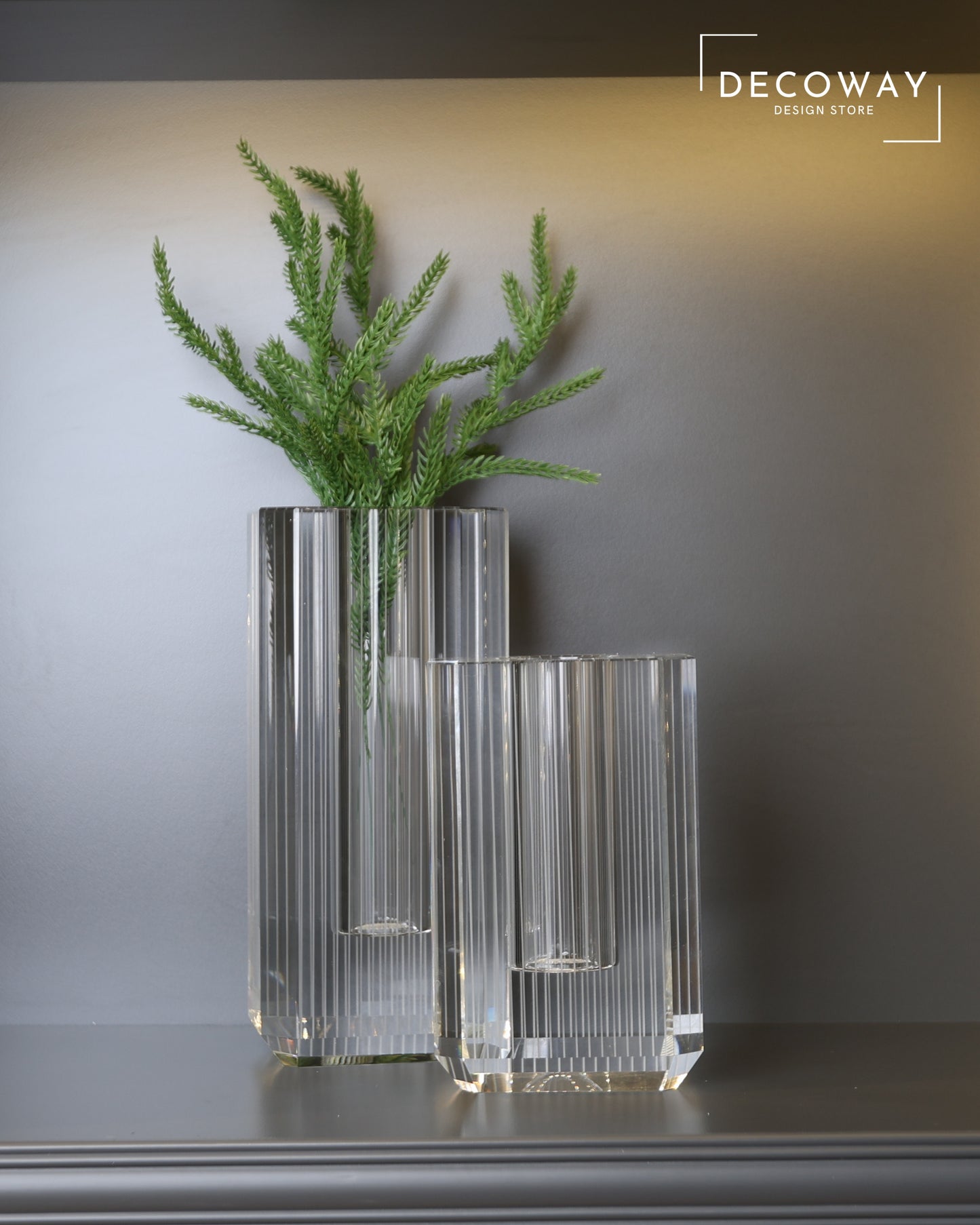 2’li Kristal Cam Vazo – Dekoratif Set