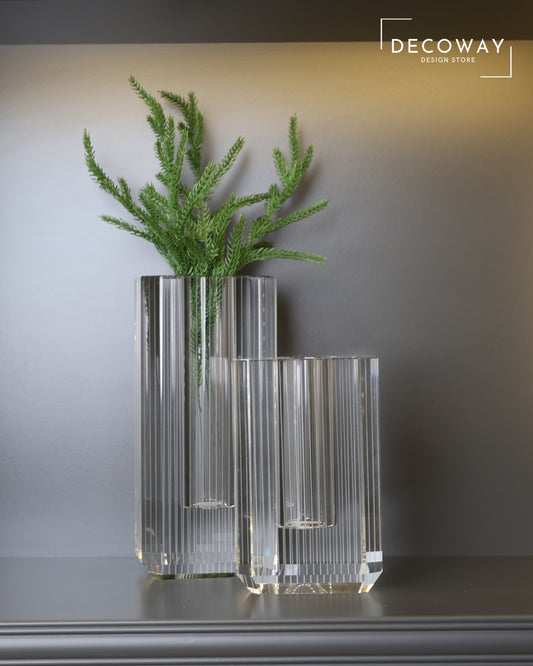 2’li Kristal Cam Vazo – Dekoratif Set