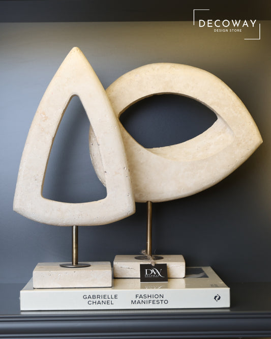 Travertine Duo – 2’li Traverten Heykel Seti