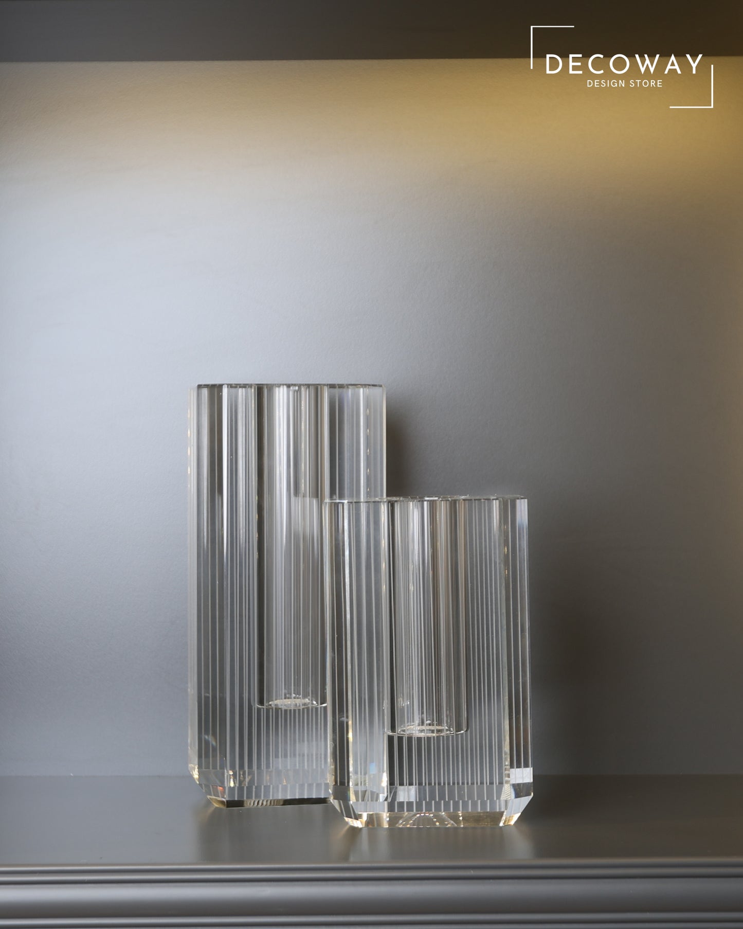 2’li Kristal Cam Vazo – Dekoratif Set