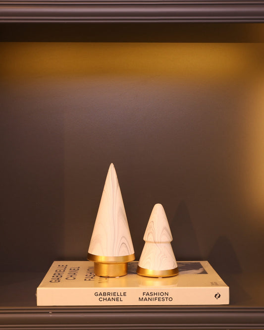 Gold Tip Cone Set – 2’li Gold Detaylı Seramik Koni
