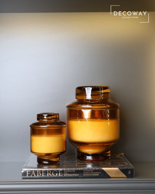 Amber Cam İkili Mum Seti