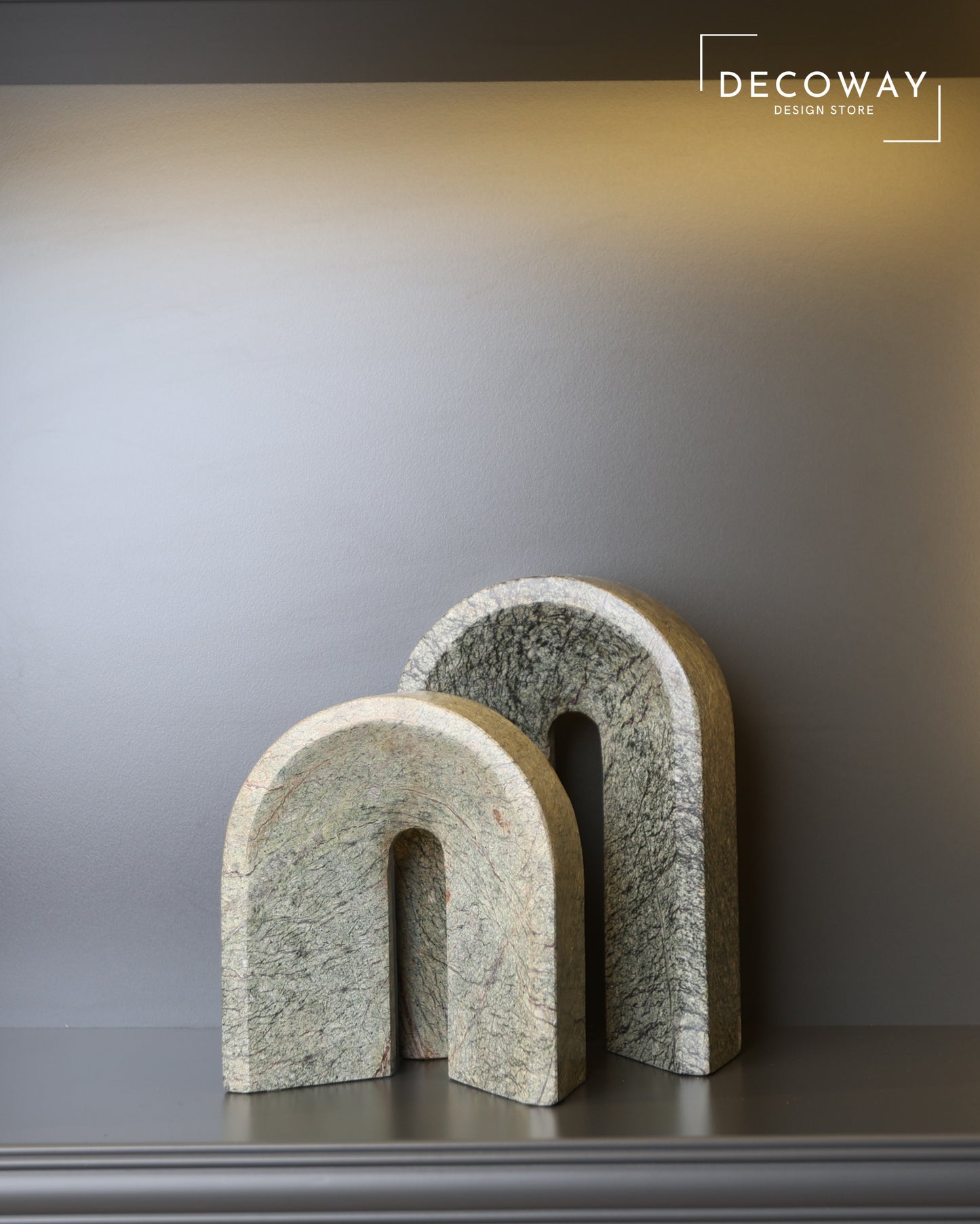 2’li Yeşil Mermer Gökkuşağı Obje – Dekoratif Set